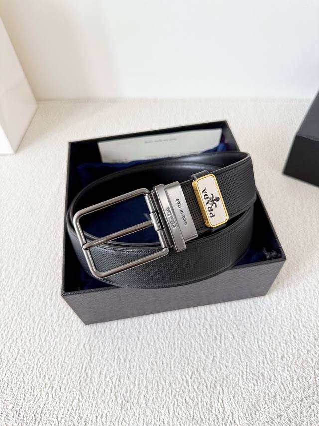 Product Name: Prada Belt, Original Single Belt Model: Pin Buckle, Original Class