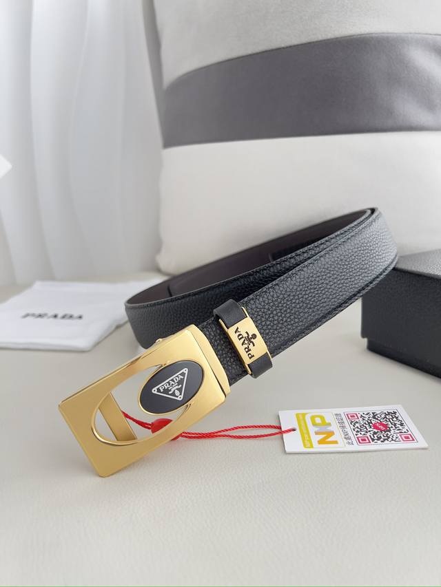 Product Name: Prada Automatic Belt Model: Automatic belt, classic pure steel aut