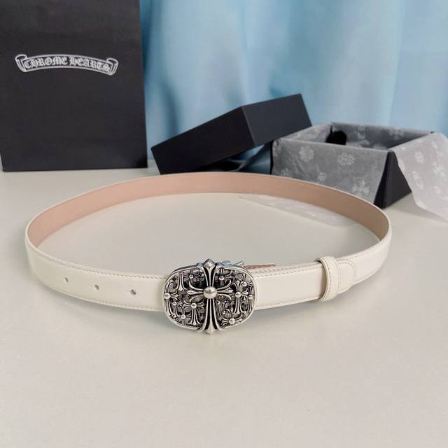 Chrome Hearts Belt. Mini Tomb style, detachable 925 sterling silver brass hardwa Chrome Hearts Belt. Mini Tomb style, detachable 925 sterling silver brass hardwa
