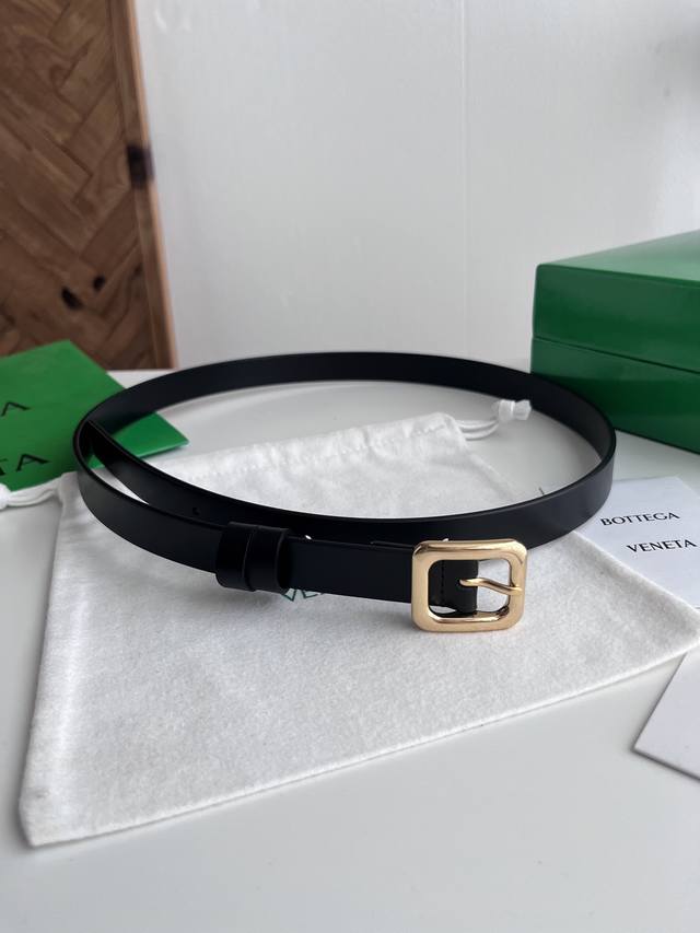 Bv 2026 Newest Women's Flat Waist Belt, Double-sided Italian Calfskin with a Sub