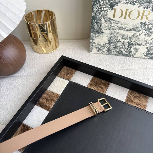 This new Dior belt is meticulously crafted from smooth calfskin and other materi