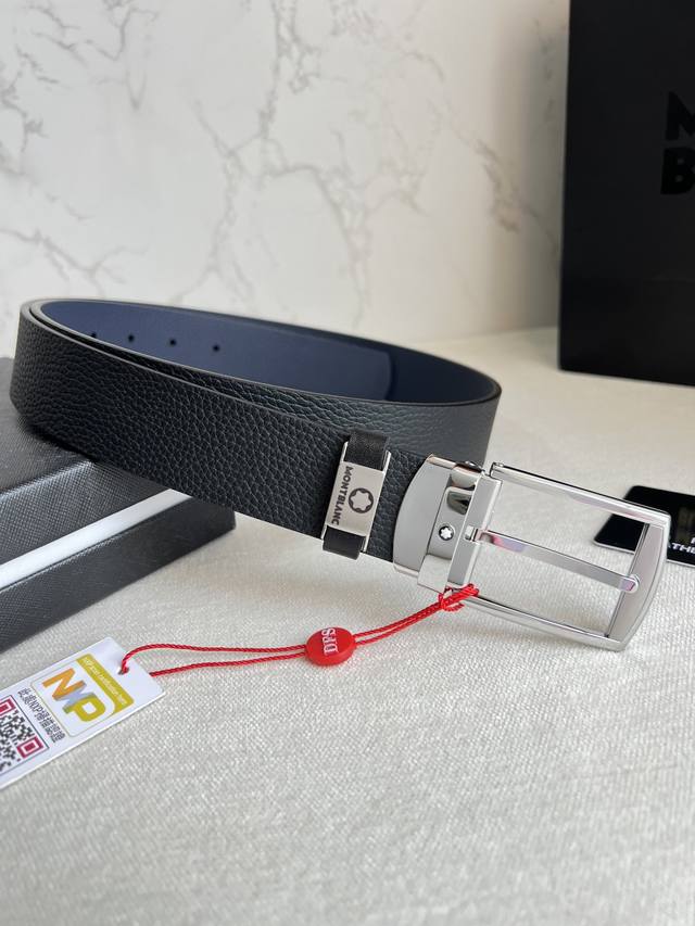 Product Name: Montblanc Original Single Belt/Leather Bag Model: Pin Buckle, New