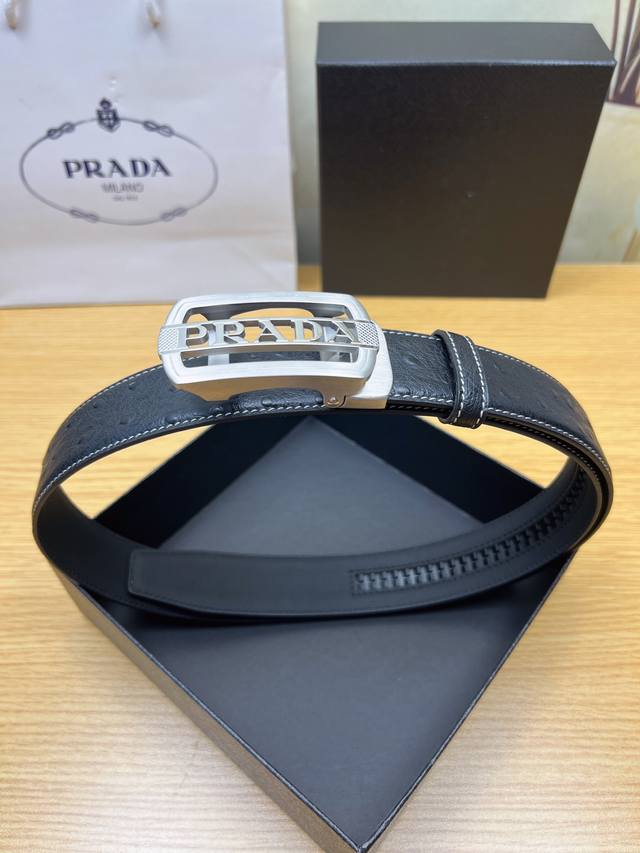 Product Name: Prada Automatic Belt Model: Automatic belt, classic pure steel aut