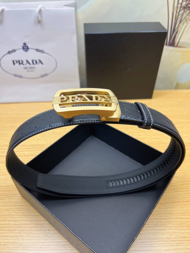 Product Name: Prada Automatic Belt Model: Automatic belt, classic pure steel aut