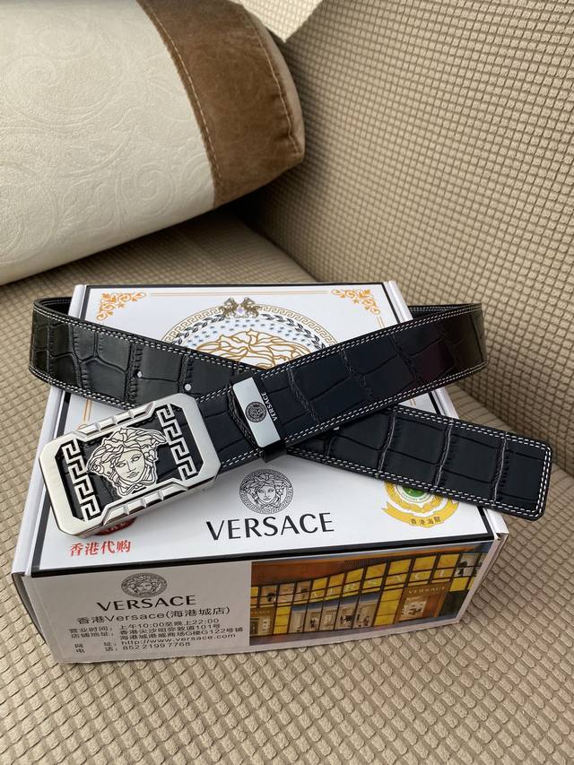 Product Name: Versace Material: 100% top-grain cowhide belt, guaranteed genuine