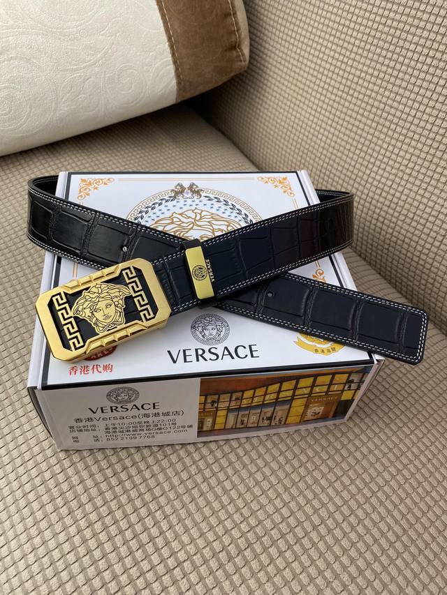Product Name: Versace Material: 100% top-grain cowhide belt, guaranteed genuine