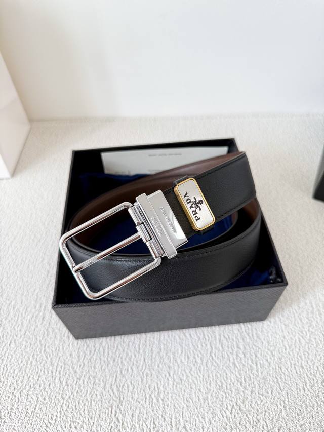 Product Name: Prada Belt (OriginalModel: Pin buckle, original classic rotating p