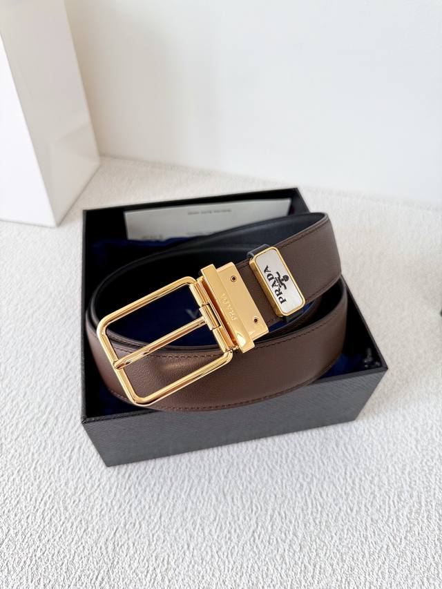 Product Name: Prada Belt (OriginalModel: Pin buckle, original classic rotating p