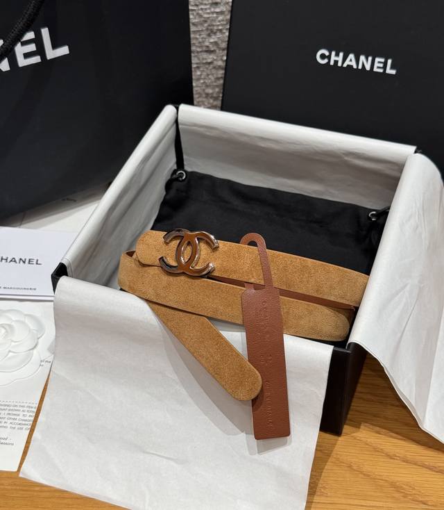 Chanel Timeless Classic Collection - Reversible Calfskin Double C Belt Material: