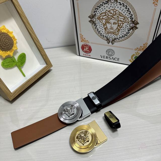 Product Name: Versace Material: 100% top-grain cowhide belt, guaranteed genuine
