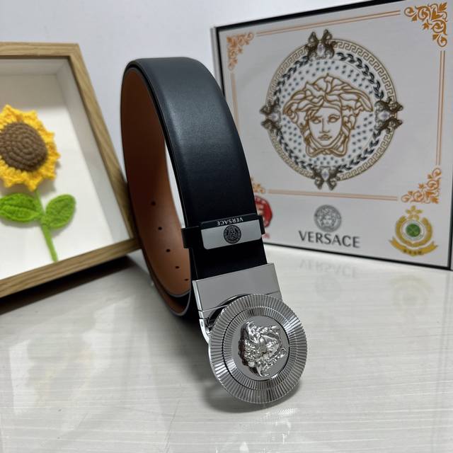 Product Name: Versace Material: 100% top-grain cowhide belt, guaranteed genuine