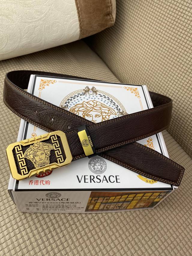 Product Name: Versace Material: 100% top-grain cowhide belt, guaranteed genuine