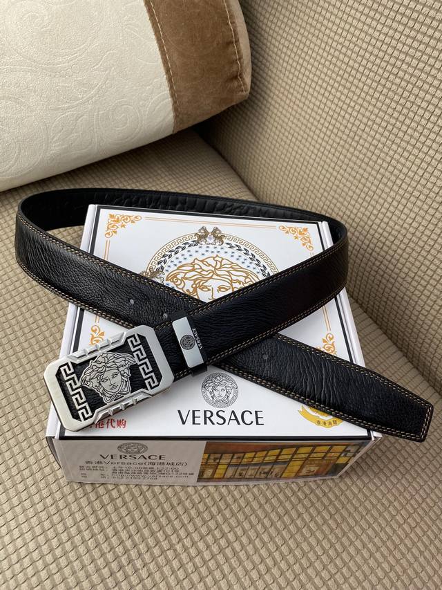 Product Name: Versace Material: 100% top-grain cowhide belt, guaranteed genuine