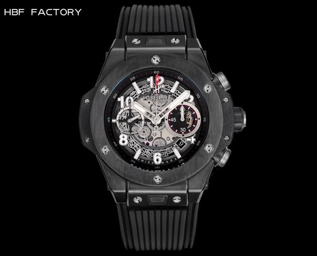 Hbf Factory V2版 宇舶 恒宝 Hublot 英勇无畏，拳拳出击A42 简称“Hub”“恒宝”，Bigbang大爆炸元素材料计时码表V2版表壳采用进