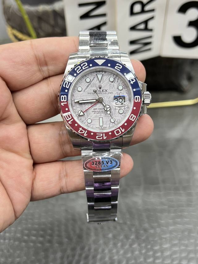 仿C劳力士格林尼治V3版本陨石面可乐圈 Mm搭载上海3285全自动机械