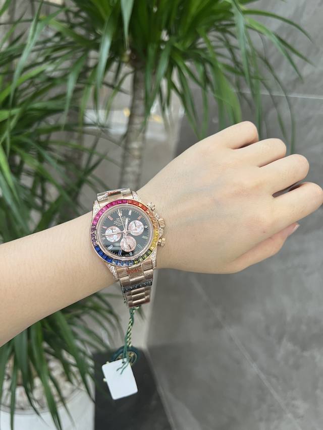 Exclusive Real Shot Photos Rainbow Daytona Automatic Mechanical Watch Swiss Move