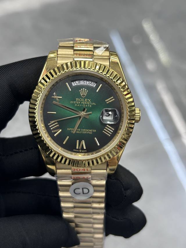 独家实拍图 劳力士日志双历日志系列 全自动机械表， 男士腕表 国产机芯Rolex Automatic Mechanical Watch