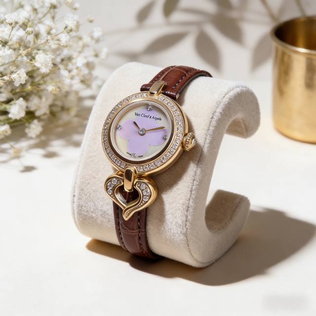 金白同价 梵克雅宝 Charms Gold系列Van Cleef& Arpels经典腕表作Charms,以一枚幸运吊饰妆点流丽圆浑的线条,呼应世家自1920年代