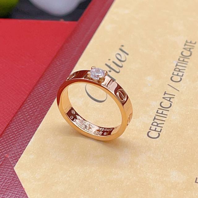 Sizes: 6, 7, 8 Cartie* Latest Rose Gold Solitaire Ring, made of the same Z-batch