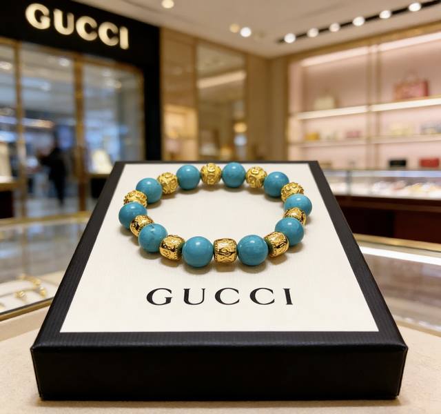 Gucci unisex bracelet, latest style, natural turquoise bracelet, higher grade, c