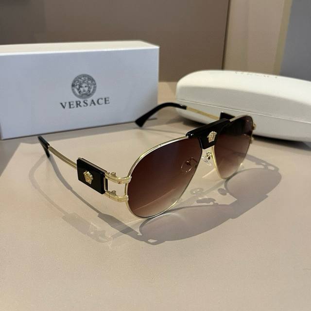 Versace European and American style fashionable sunglasses, unisex polarized sun
