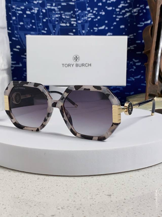 Tory Burch 2026 European and American Fashionable Avant-garde Anti-UV Polygonal