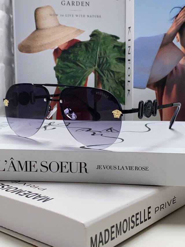 Versace European and American style fashionable sunglasses, unisex polarized sun
