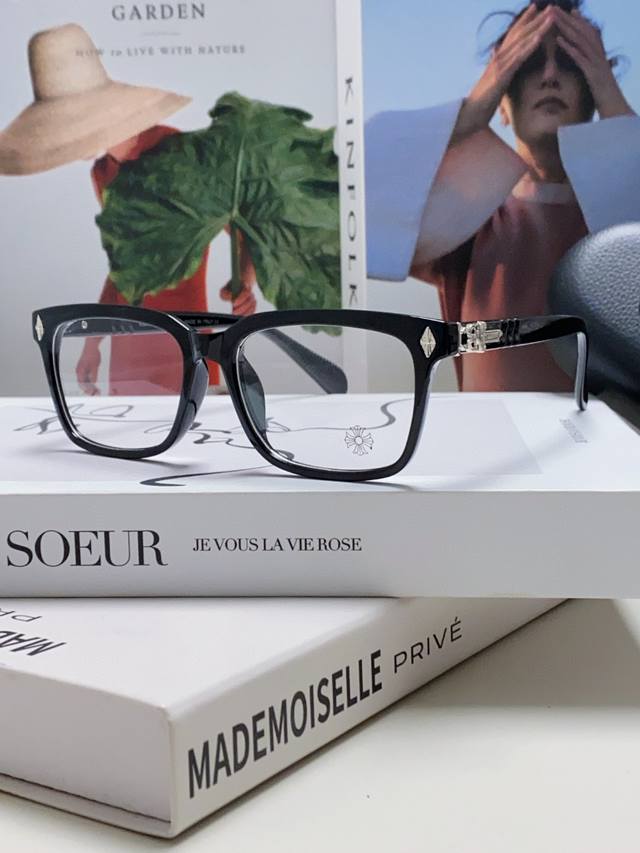 Chrome Hearts New Thick-rimmed Eyeglasses Frames for Men and Women, Retro Ultral