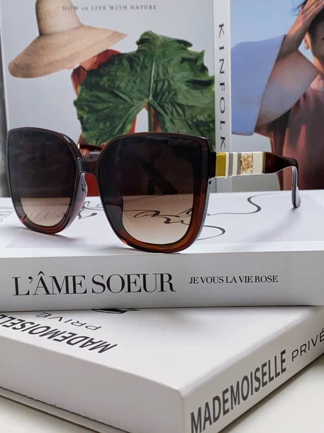 Burberry New Korean Style Oversized Wide-Leg Sunglasses, Unisex, Trendy, Slimmin