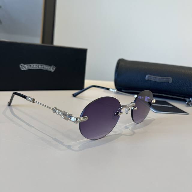 Chrome Hearts new sunglasses, glass lenses, unisex high-end sunglasses DDD