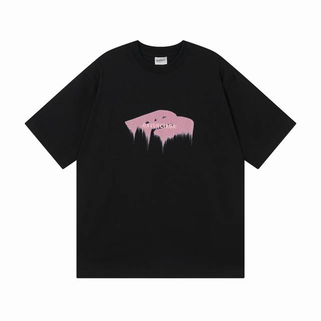 Balenciaga Letter Embroidery 3M Print Artwork Short-Sleeve T-Shirt, same style a