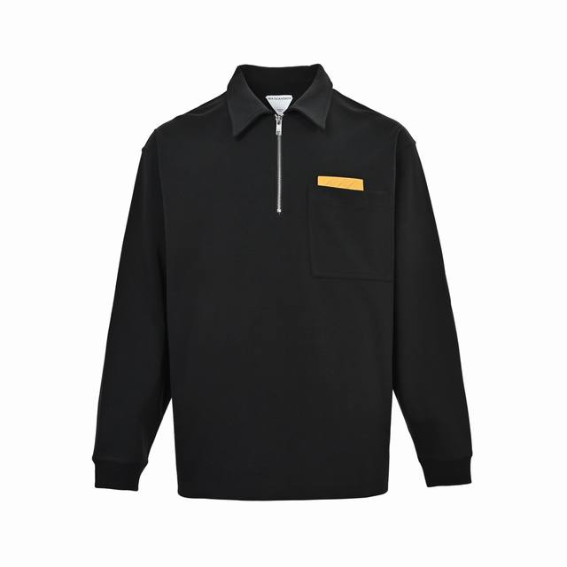 Bottega Veneta Bv 半拉链编织口袋长袖polo衫 原版7900购入，布料采用 G 双纱全棉面料 ，按原版比例混纺，双层面料中间可形成空气层增强保