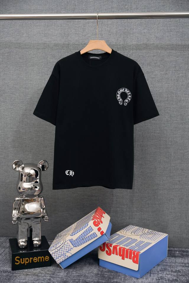 款号 Dt17- 70 上新chrome Hearts 克罗心 梵文字母印花短袖t桖正确版本， 克双纱棉定制面料，定制罗纹. 黑白两色 S-Xl