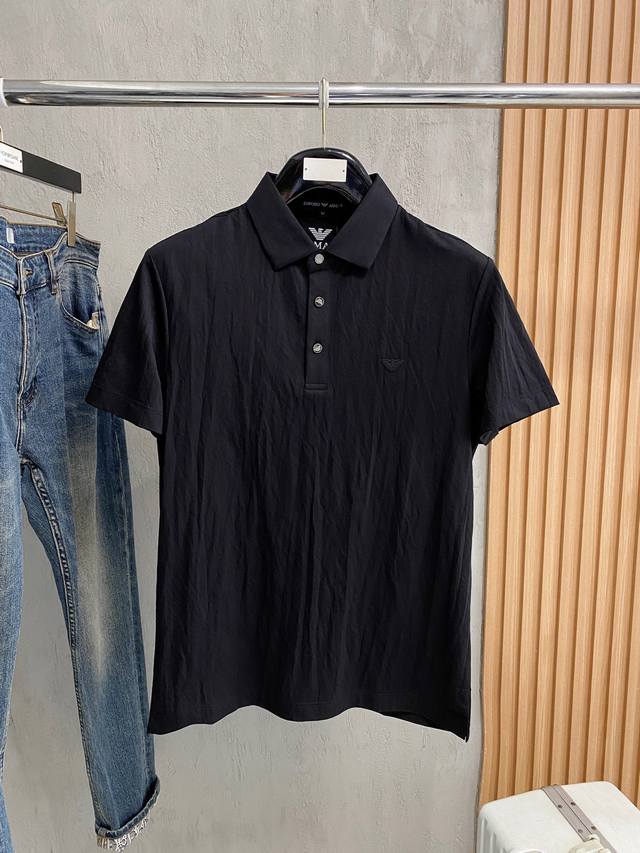 Armani Linen 2026Ss Summer New Arrival Men's Polo Shirt with Logo Letter! A clas