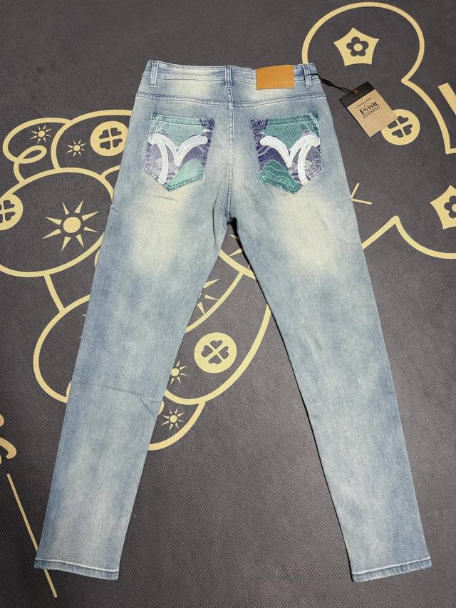 S06 Evisu God of Fortune Embroidered Jeans, Unisex, High-Elastic Denim Fabric! N S06 Evisu God of Fortune Embroidered Jeans, Unisex, High-Elastic Denim Fabric! N