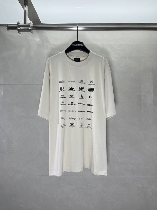 New Top-Tier Version - Balenciaga All-Over Print Classic Logo T-Shirt Original D