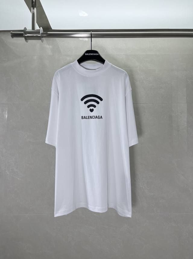 New Top-Tier Version - Balenciaga 520 Limited Edition WiFi Print Short-Sleeve T-