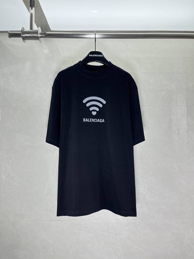 New Top-Tier Version - Balenciaga 520 Limited Edition WiFi Print Short-Sleeve T-
