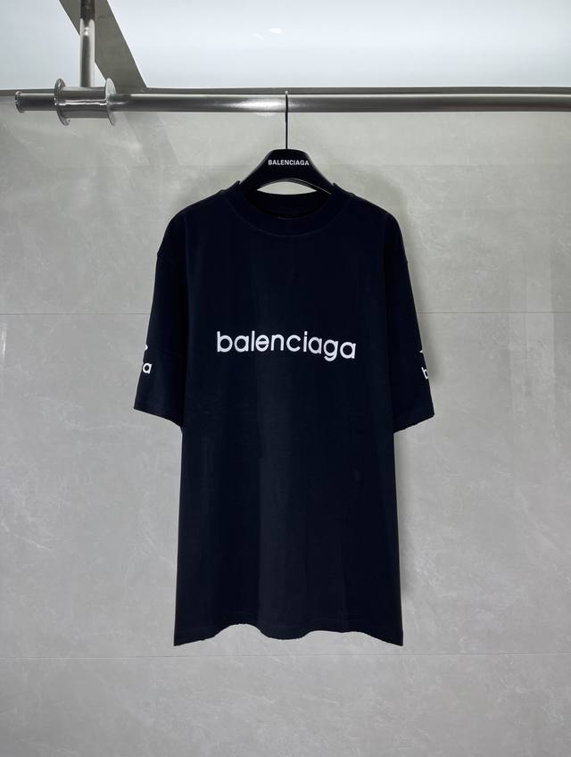 New Top-Tier Version - Balenciaga - Paris New Basic Logo Print Short-Sleeve T-Sh