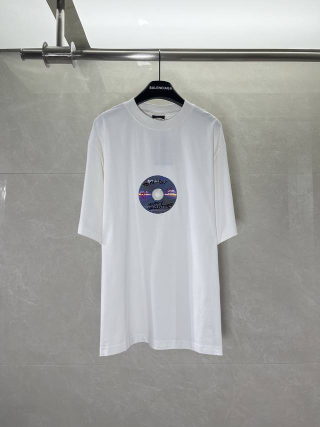 上新 顶级版本-Balenciaga-巴黎世家情人节限定光盘cd磨破短袖.原版开发定织面料工艺洗水处理 高克重300克面料 质感十足 布面干净 柔软舒适 .索罗