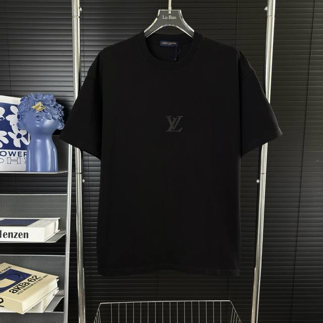 304 当天到货 现货现配 Louis Vuitton路易威登lv 25Ss新款经典logo前后 字母硅胶压花短袖t恤独家首发高定 面料采用320克重双纱精梳棉