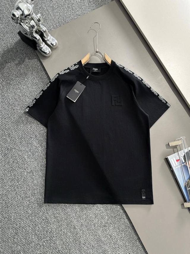 Fendi 2026 New Style Short-Sleeve T-Shirt with Double F Embossed Design on Chest