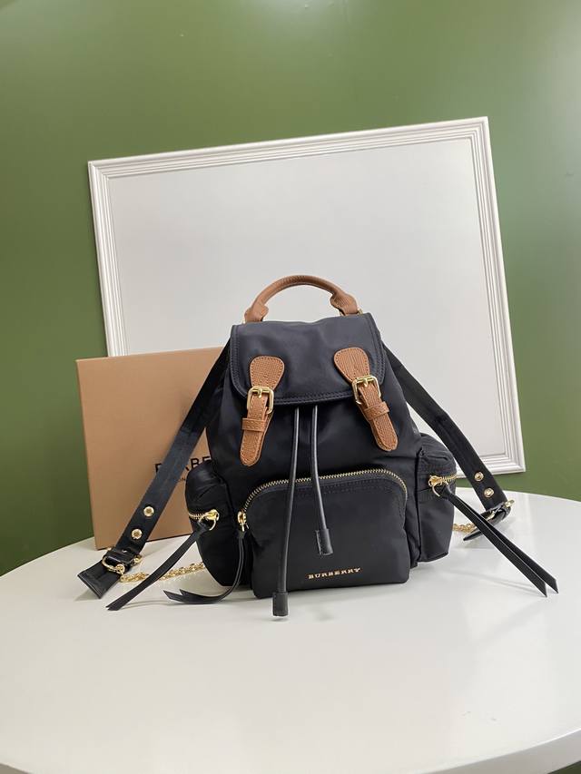 Top-quality original leather, small Rucksack military backpack