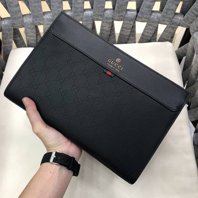 Gucci clutch, the latest Gucci design, large capacity, original Gucci beginner b