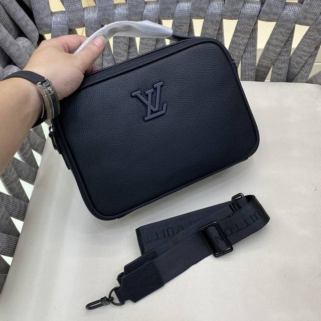 Louis Vuitton Embossed Print Messenger Bag, a classic travel accessory reimagine Louis Vuitton Embossed Print Messenger Bag, a classic travel accessory reimagine