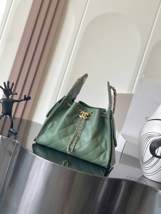 Chanel 25S Hobo球纹牛皮＋复古全钢五金 尺寸：30*26*14Cm小号：5293