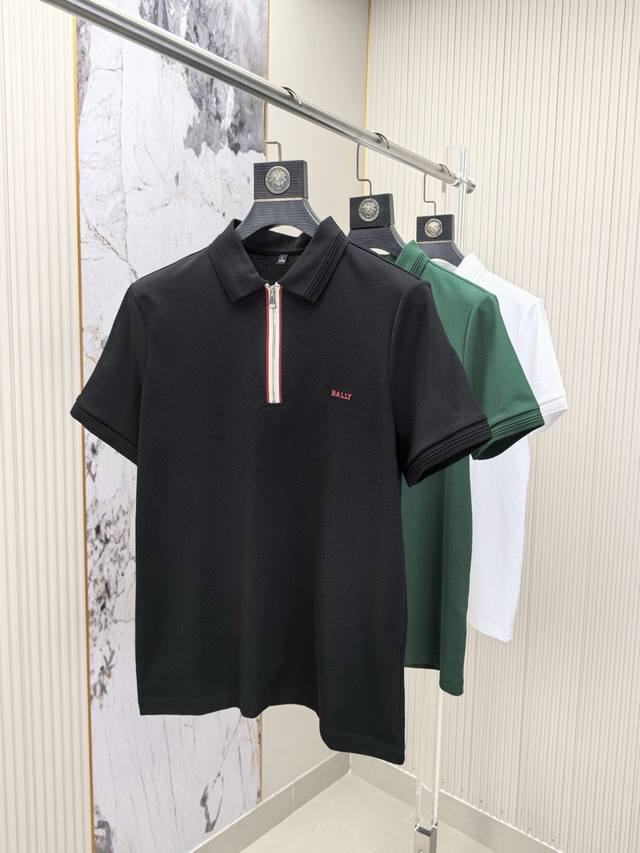 Bally. 2026 Spring Summer New Arrival Original Men's Polo Shirt, Short Sleeve T- Bally. 2026 Spring Summer New Arrival Original Men's Polo Shirt, Short Sleeve T-