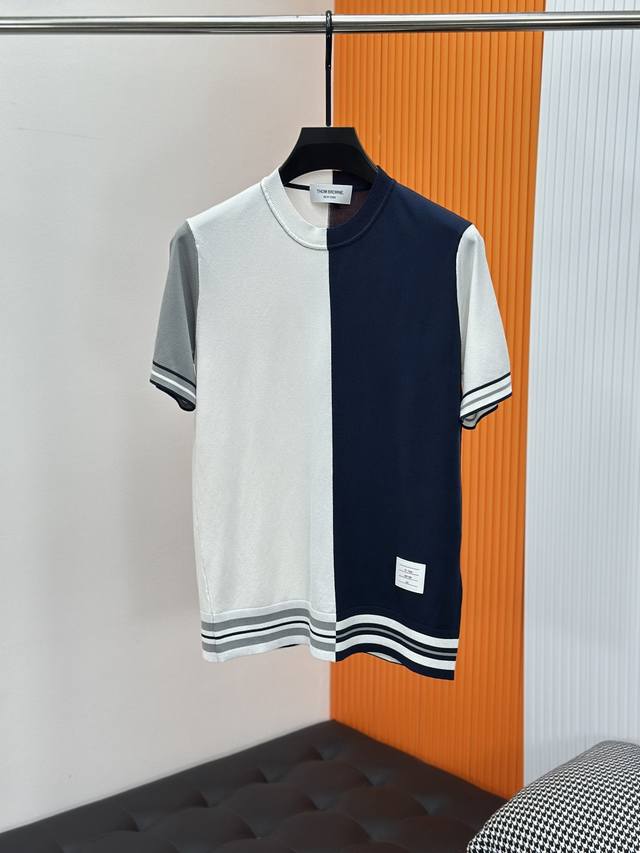 Thombrownetb 26Ss Spring Summer Newest Hot Selling Short-Sleeve T-Shirt. Featuri