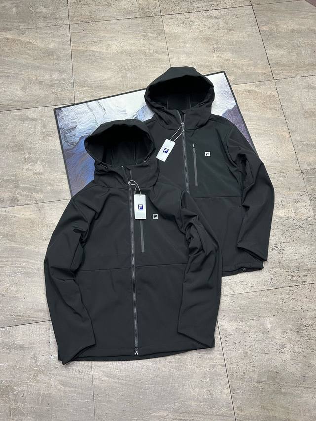 Fila Men's Woven Softshell Hooded Jacket - All-around Winter Sports Protection, Fila Men's Woven Softshell Hooded Jacket - All-around Winter Sports Protection,