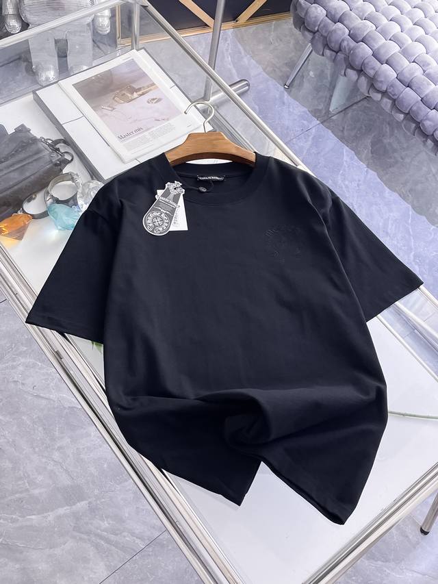 Kl 克罗心 春夏新款纯棉绣花短袖t恤 宽松版型 男女同款 尺码：S-Xls：衣长71 胸围55肩宽 49M：衣长73 胸围57.5 肩宽 51L：衣长74 胸